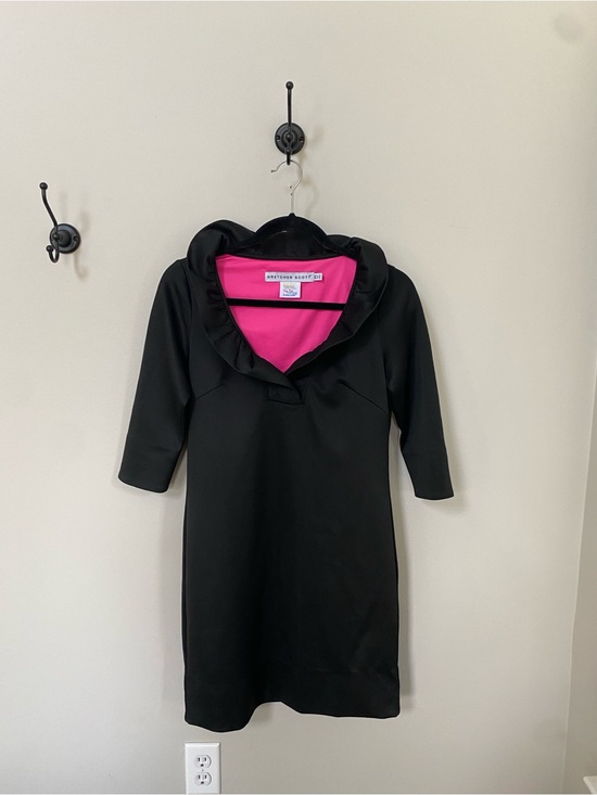 Gretchen Scott Designs Dresses & Skirts - Gretchen Scott Solid Black Ruffle Neck Dress women’s  XS
